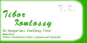 tibor komlossy business card