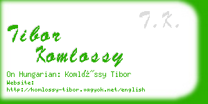 tibor komlossy business card